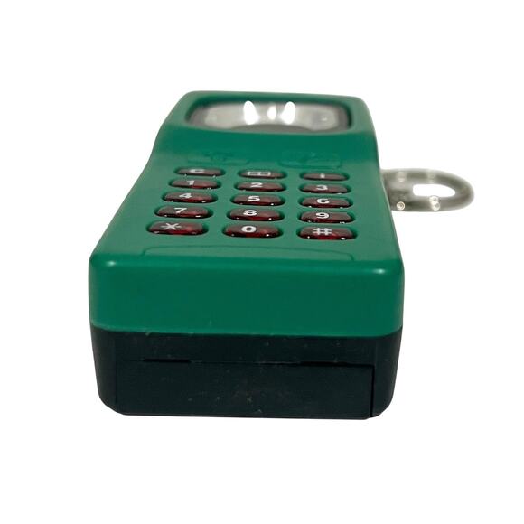Vintage 90s Cell Phone Keychain Block/Brick Phone Plastic Green DOES NOT WORK - Picture 2 of 7